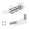 Schéma poteau linteau _ armature béton en acier