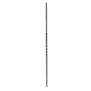 Barre Carrée Torsadée En Acier - 16x16 Mm, Longueur 3 Mètres, Brut Laminé - Pour Bricolage, Construction, Décoration