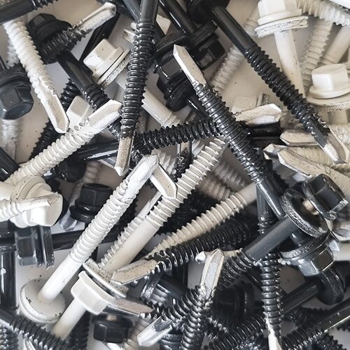 Vis acier façade 6,3x70mm + rondelle vulca (100pcs) – Image 4