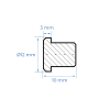 schéma embout plat inox Ø12mm