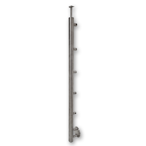poteau inox pose à l'anglaise